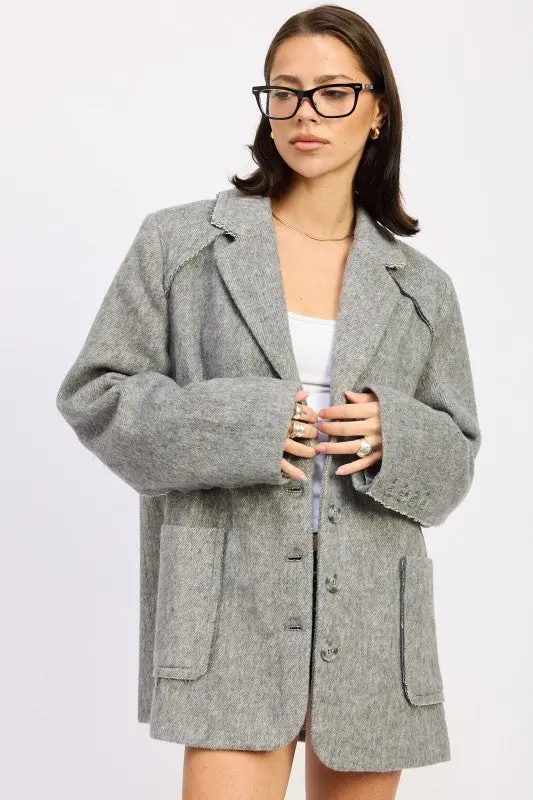 Oversized Coat With Pockets